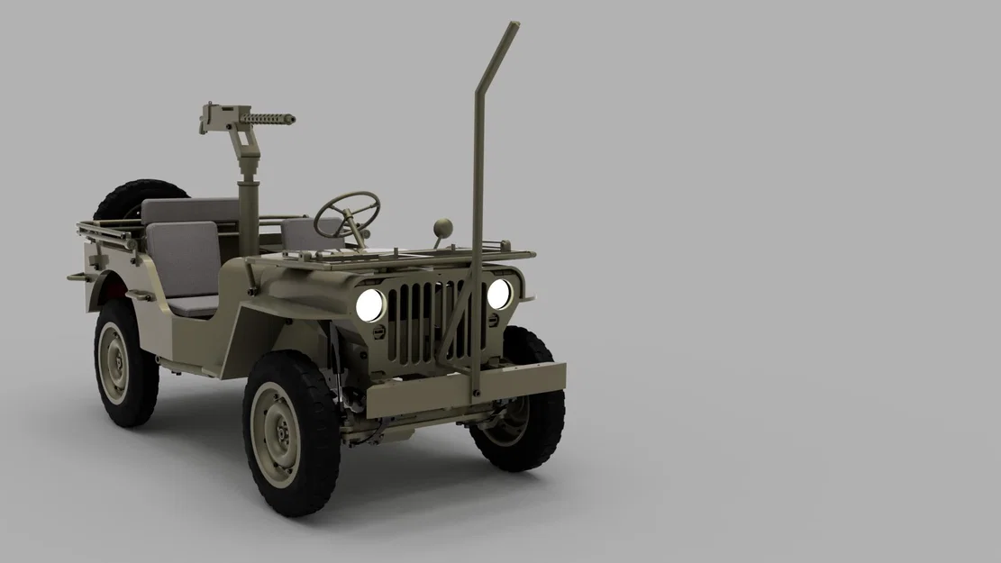 Tessier.Work Willys MB Radio Controlled – Jeep RC WW2 in 3D (Tỉ lệ 1/6) - Image 2