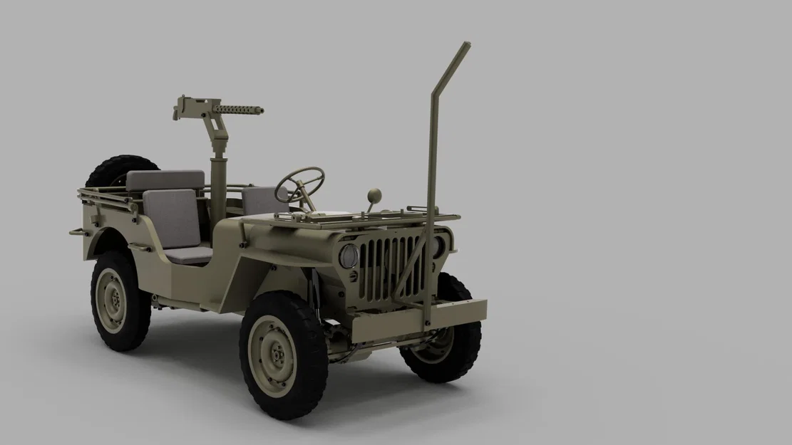 Tessier.Work Willys MB Radio Controlled – Jeep RC WW2 in 3D (Tỉ lệ 1/6) - Image 3
