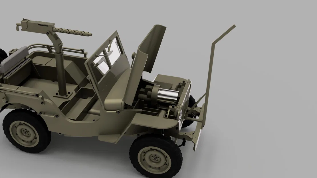 Tessier.Work Willys MB Radio Controlled – Jeep RC WW2 in 3D (Tỉ lệ 1/6) - Image 4