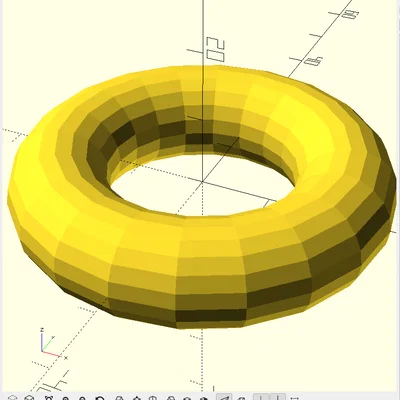 OpenSCAD Torus - Mô hình hình xuyến