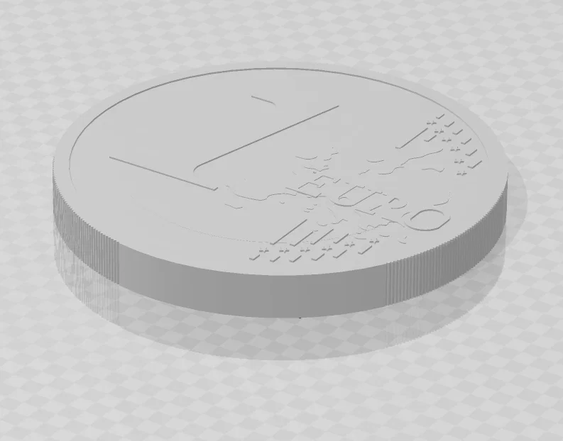 Mô hình đồng xu 1 Euro in 3D cực chi tiết và dễ thực hiện - Image 1