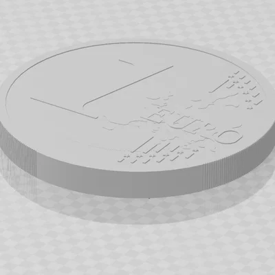 Mô hình đồng xu 1 Euro in 3D cực chi tiết và dễ thực hiện