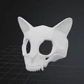 Mô hình hộp sọ mèo Neon Cat Skull - Vật phẩm trang trí cực chất - Thumbnail 3