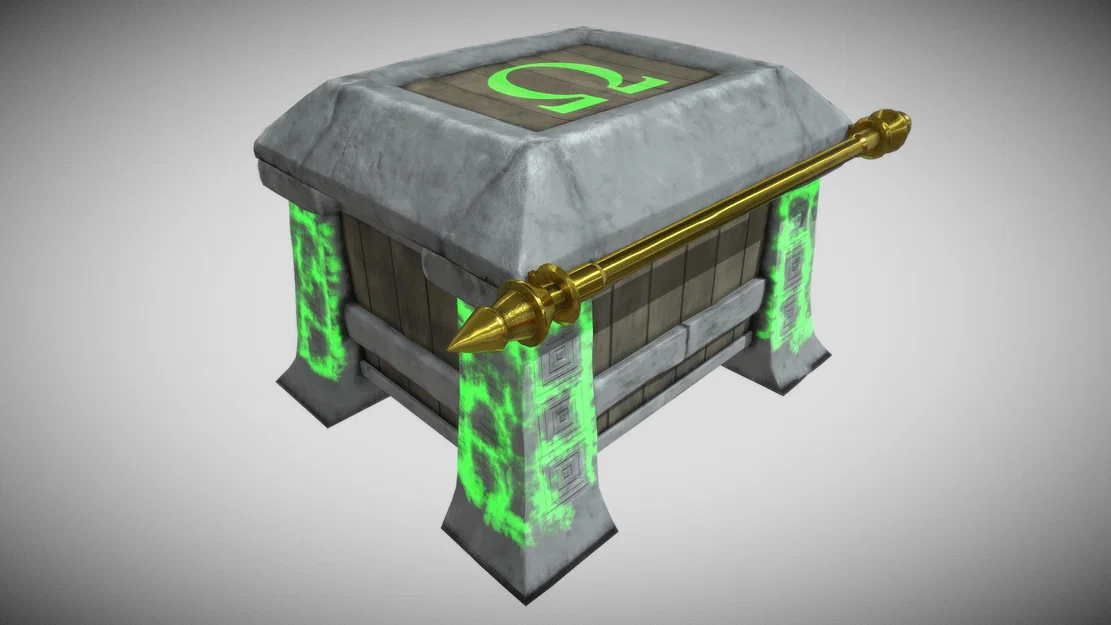 Mô hình rương báu God of War (God of War Chest) dùng in 3D trang trí - Image 1