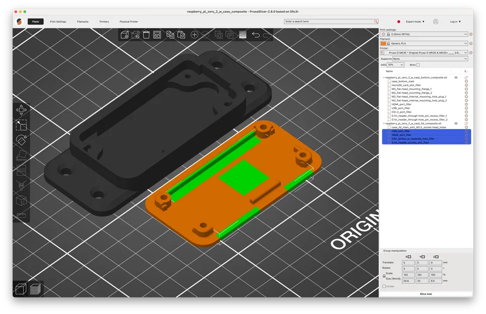 Hộp case Raspberry Pi Zero 2 W (vỏ tùy biến lỗ cổng!) - Image 7