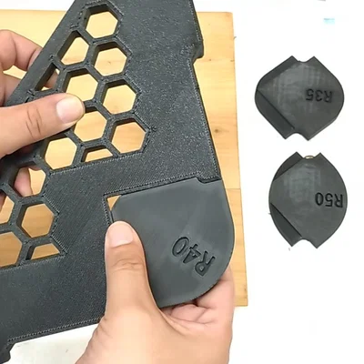 Template dẫn góc router (Route rcorner guide template) – Leathercraft