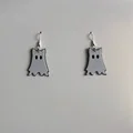 Mặt dây chuyền bông tai Mèo Ma Halloween dễ thương - Thumbnail 1