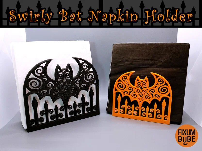 Giá Đỡ Khăn Giấy Dơi Xoáy (Swirly Bat Napkin Holder) - Image 1