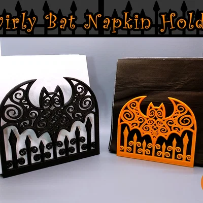 Giá Đỡ Khăn Giấy Dơi Xoáy (Swirly Bat Napkin Holder)