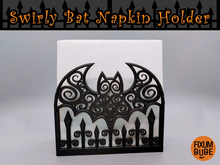 Giá Đỡ Khăn Giấy Dơi Xoáy (Swirly Bat Napkin Holder) - Image 2