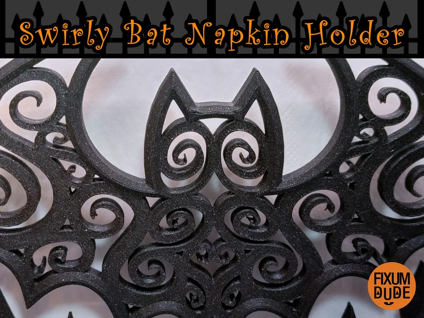 Giá Đỡ Khăn Giấy Dơi Xoáy (Swirly Bat Napkin Holder) - Image 6