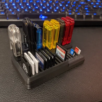 Khay đựng USB, thẻ nhớ SD và MicroSD gọn gàng cho góc làm việc