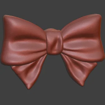 Mô hình nút thắt nơ 3D (Ribbon Button) đáng yêu cho dự án DIY