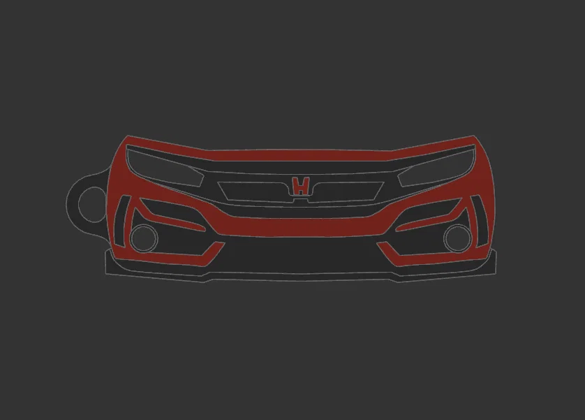 Móc khóa Honda Civic Type R (Keyring) - Image 1