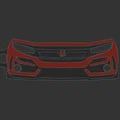 Móc khóa Honda Civic Type R (Keyring) - Thumbnail 1