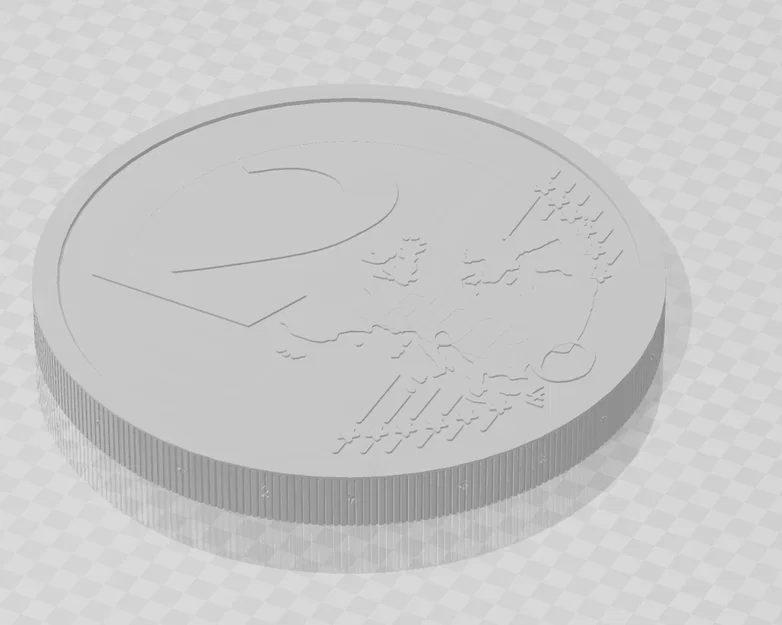 Mô hình đồng xu 2 Euro in 3D chi tiết - Dễ dàng in ấn - Image 1