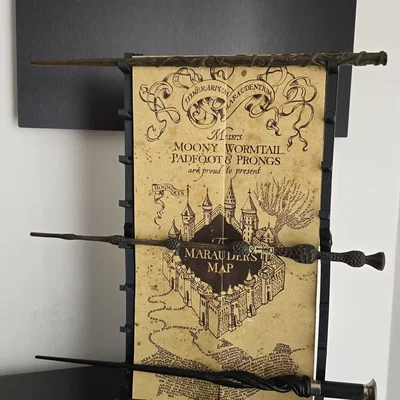 Harry Potter - Holder/Organizer Bản đồ Marauders & 8 cây đũa phép