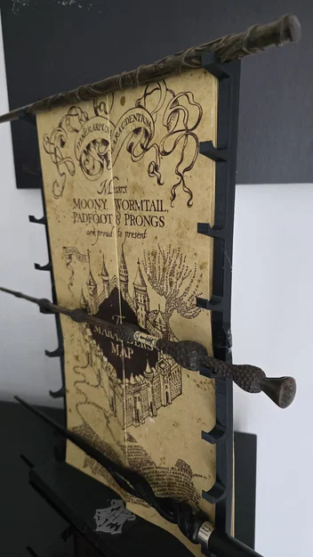 Harry Potter - Holder/Organizer Bản đồ Marauders & 8 cây đũa phép - Image 2