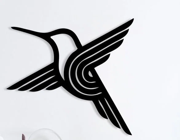 Mẫu Chim Ruồi Hình Học (Geometric Colibri) In 3D Trang Trí Độc Đáo - Image 1