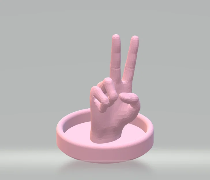 Kệ để nhẫn tay Peace kiểu Low-ish Poly - Image 2