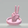 Kệ để nhẫn tay Peace kiểu Low-ish Poly - Thumbnail 2