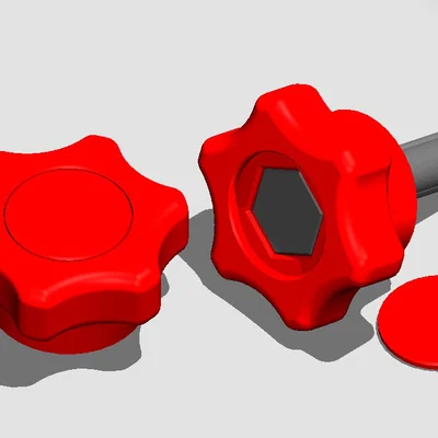 Đầu vặn tay nắm (Hand bolt) cho bu-lông M10 - Thiết kế in 3D tiện lợi