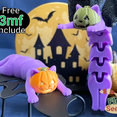 Flexi Mèo Bí Ngô (Print-in-place)