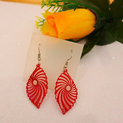 Bông tai in 3D họa tiết xoắn ốc thanh lịch cho phái đẹp