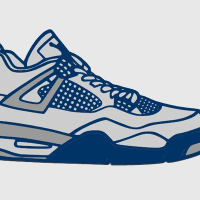 Móc khóa in 3D hình giày Jordan 4 phong cách cá tính