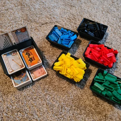 Bộ phụ kiện in 3D cho Board game Ticket to Ride (Insert khay đựng)