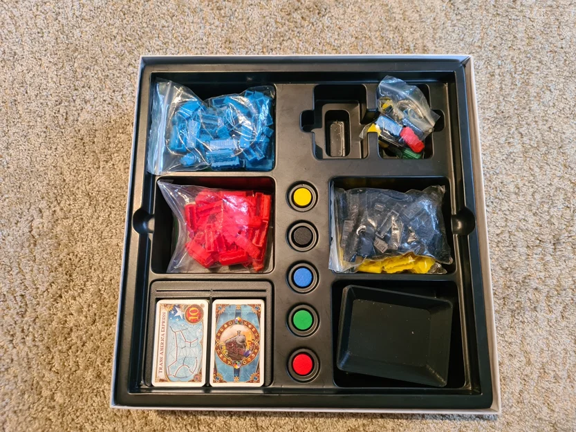 Bộ phụ kiện in 3D cho Board game Ticket to Ride (Insert khay đựng) - Image 2