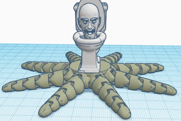 Mô hình bạch tuộc Skibidi in 3D độc lạ cho người hâm mộ - Image 1