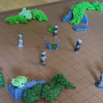 Gạch Đá - Tương thích với Lego(r) và các mô hình TTRPG 25mm như D&D(r)