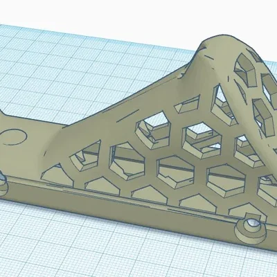 Tay cầm dọc (Foregrip) dạng tổ ong cho ray Picatinny in 3D