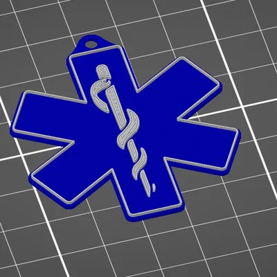 Mô hình logo EMT - EMS hai màu in 3D sắc nét