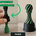 Mô hình cờ vua xoắn ốc Pawn Chess Piece Impossible Passthrough - Thumbnail 1