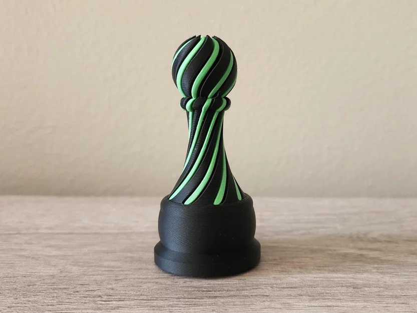Mô hình cờ vua xoắn ốc Pawn Chess Piece Impossible Passthrough - Image 2