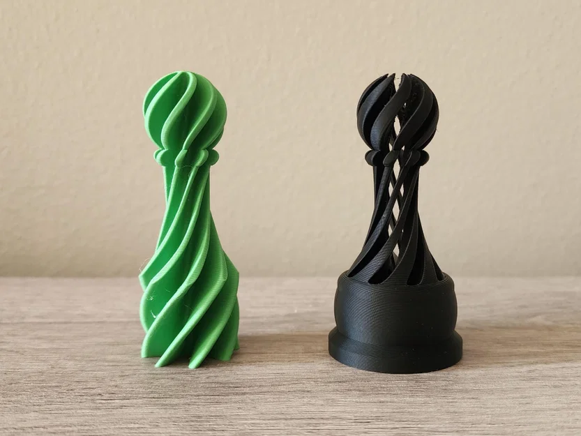 Mô hình cờ vua xoắn ốc Pawn Chess Piece Impossible Passthrough - Image 3