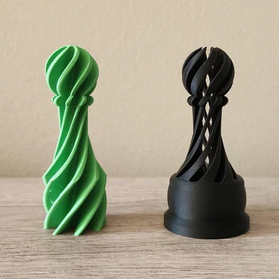 Mô hình cờ vua xoắn ốc Pawn Chess Piece Impossible Passthrough