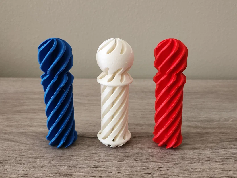 Mô hình đồ chơi Barber Pole Impossible Passthrough in 3D độc đáo - Image 3