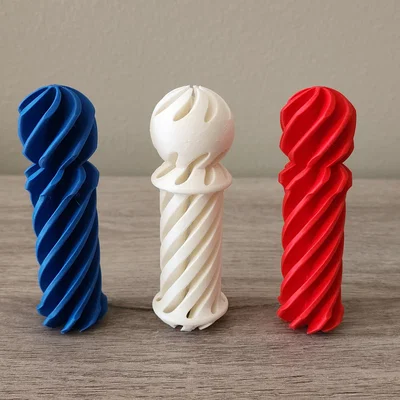 Mô hình đồ chơi Barber Pole Impossible Passthrough in 3D độc đáo