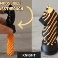Mô hình quân Mã cờ vua xuyên thấu độc đáo - In 3D Knight Fidget - Thumbnail 1