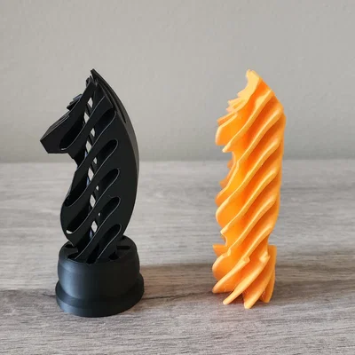 Mô hình quân Mã cờ vua xuyên thấu độc đáo - In 3D Knight Fidget