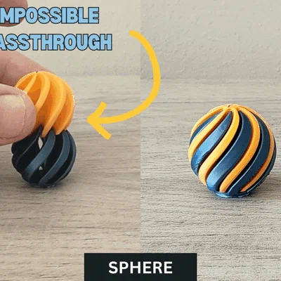 Mô hình quả cầu xoắn Sphere Impossible Passthrough độc đáo