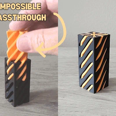 Mô hình Square Impossible Passthrough in 3D giải trí độc đáo