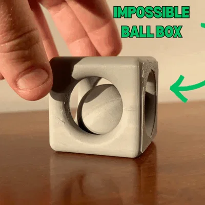 Mô hình đồ chơi khối lập phương chứa quả cầu (Ball Stuck in Cube)