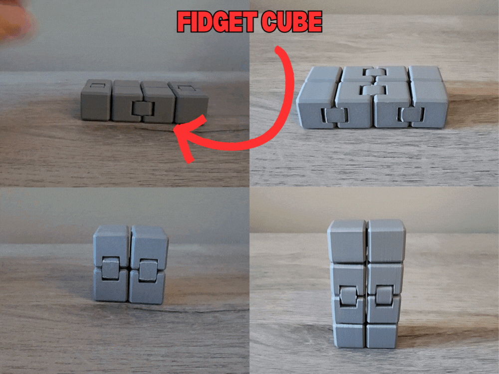 Mô hình đồ chơi giải tỏa căng thẳng Fidget Cube in 3D - Thumbnail 1