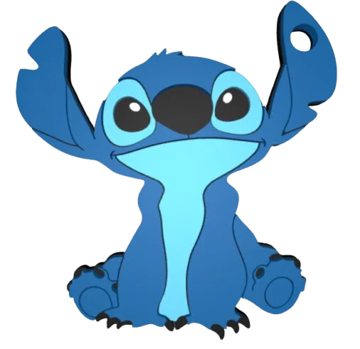 Móc khóa Stitch V2 - Mô hình 3D hoạt hình đáng yêu - Image 1