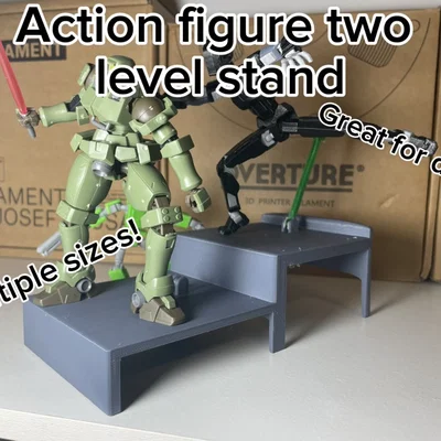 Bục Trưng Bày 2 Tầng Cho Action Figure và Lucky 13