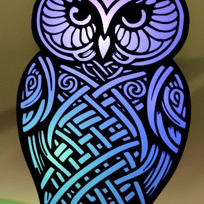 Mô hình con cú trang trí họa tiết Celtic tinh xảo in 3D